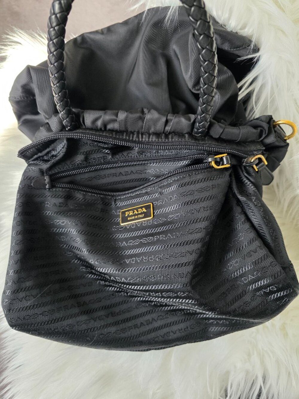 Authenticated Prada Tessuto Bow Two Way Bag - Picture 16 of 17